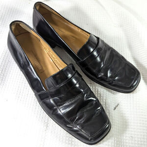 Ann Taylor Black Leather Loafers